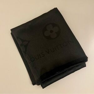 Luxury Monogram Cashmere-Silk Shawl – Brand New